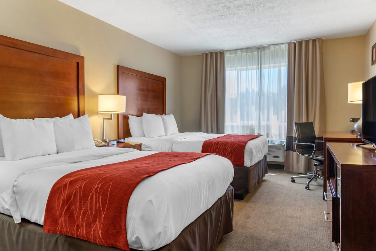 Standard Double Room, 2 Double Beds, Non Smoking | Premium bedding, pillowtop beds, desk, laptop workspace