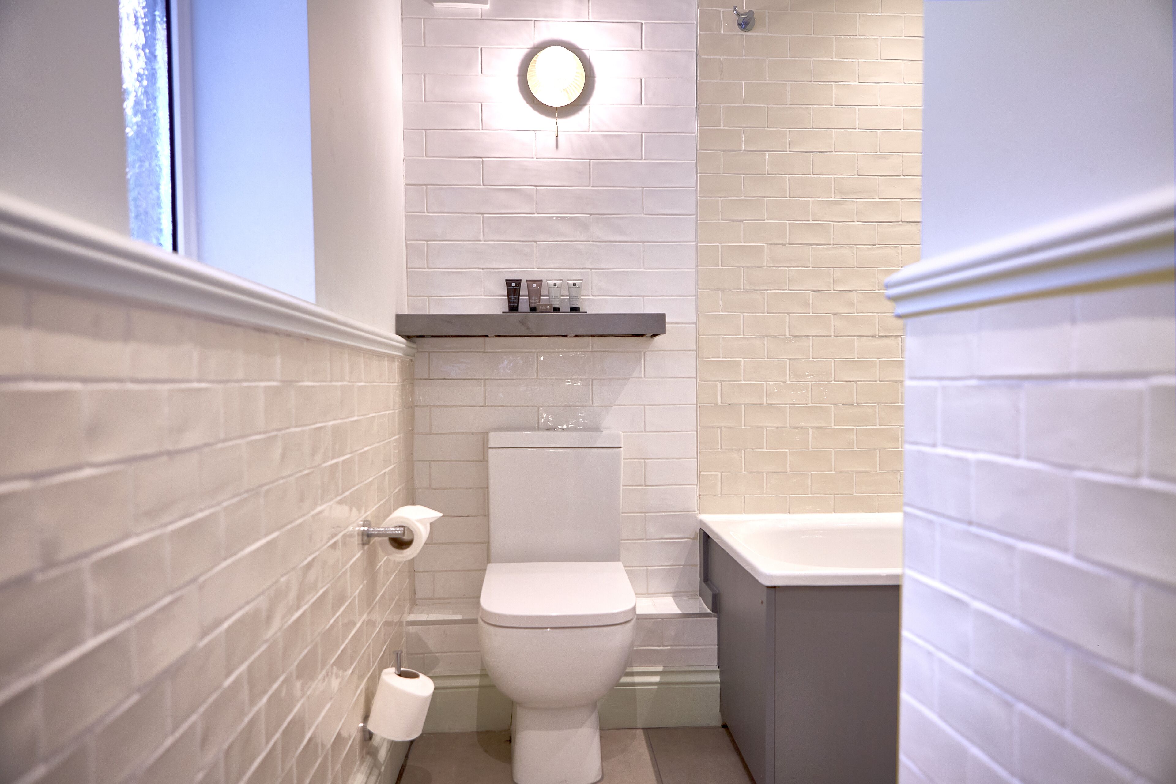 boutique double room | bathroom | free toiletries, hair dryer, towels, soap