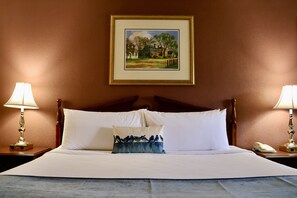 1 bedroom, hypo-allergenic bedding, down duvets, desk