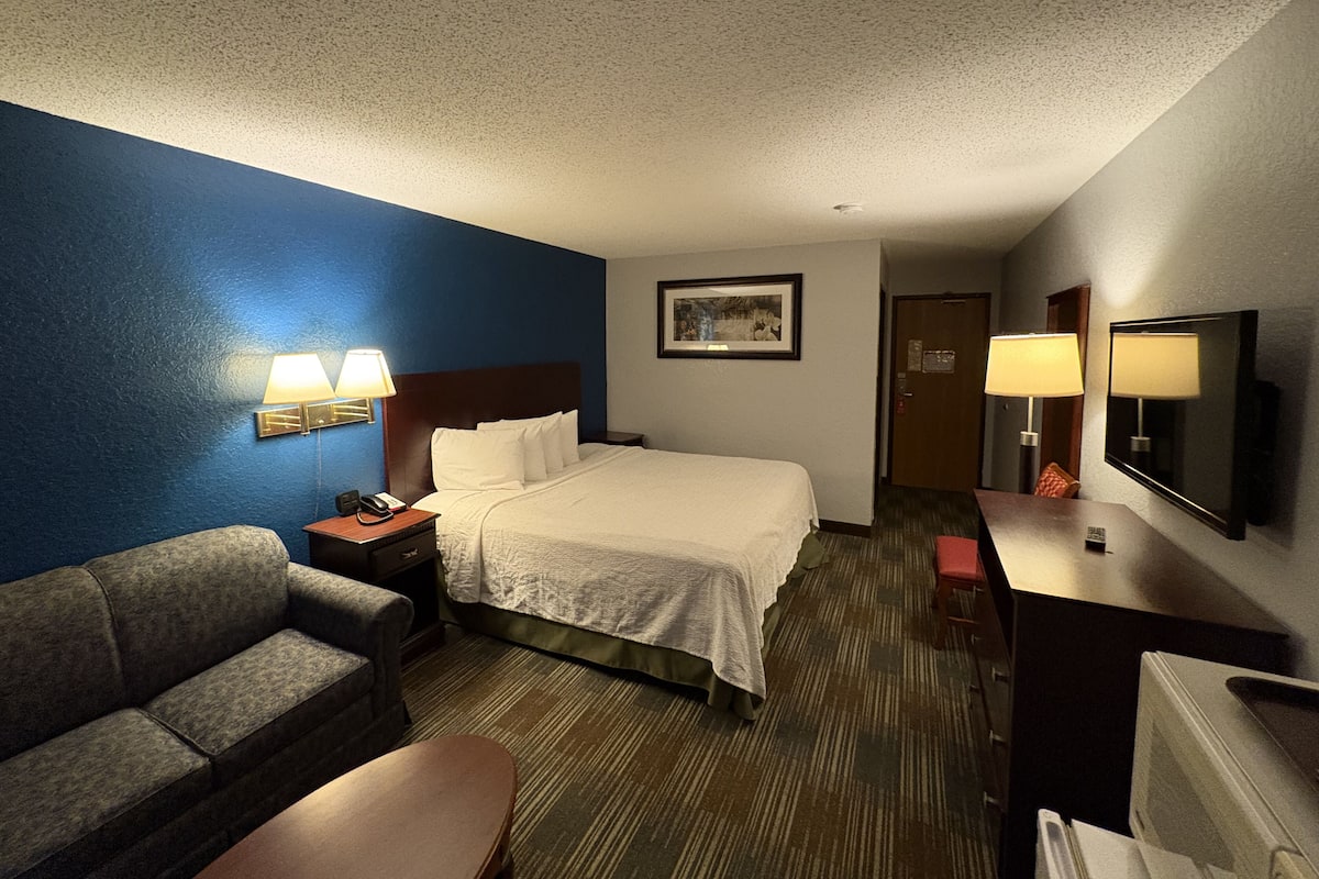 1 sovrum, skrivbord, strykjärn/strykbräda och gratis wi-fi