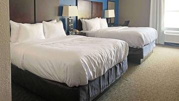 Standard Room, 2 Queen Beds, Non Smoking | Premium bedding, desk, blackout drapes, iron/ironing board