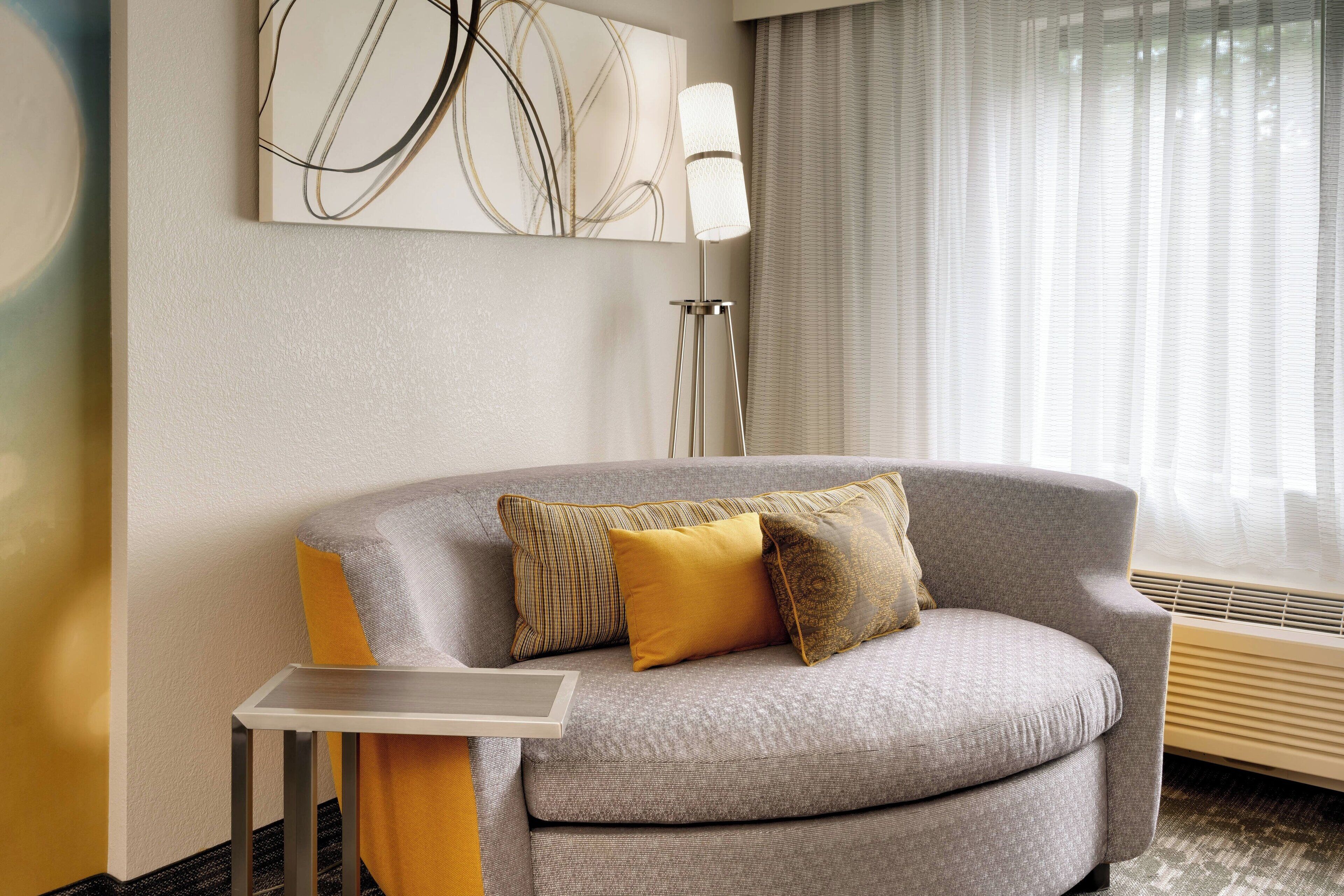 room, 1 king bed with sofa bed | 1 bedroom, hypo-allergenic bedding, desk, laptop workspace