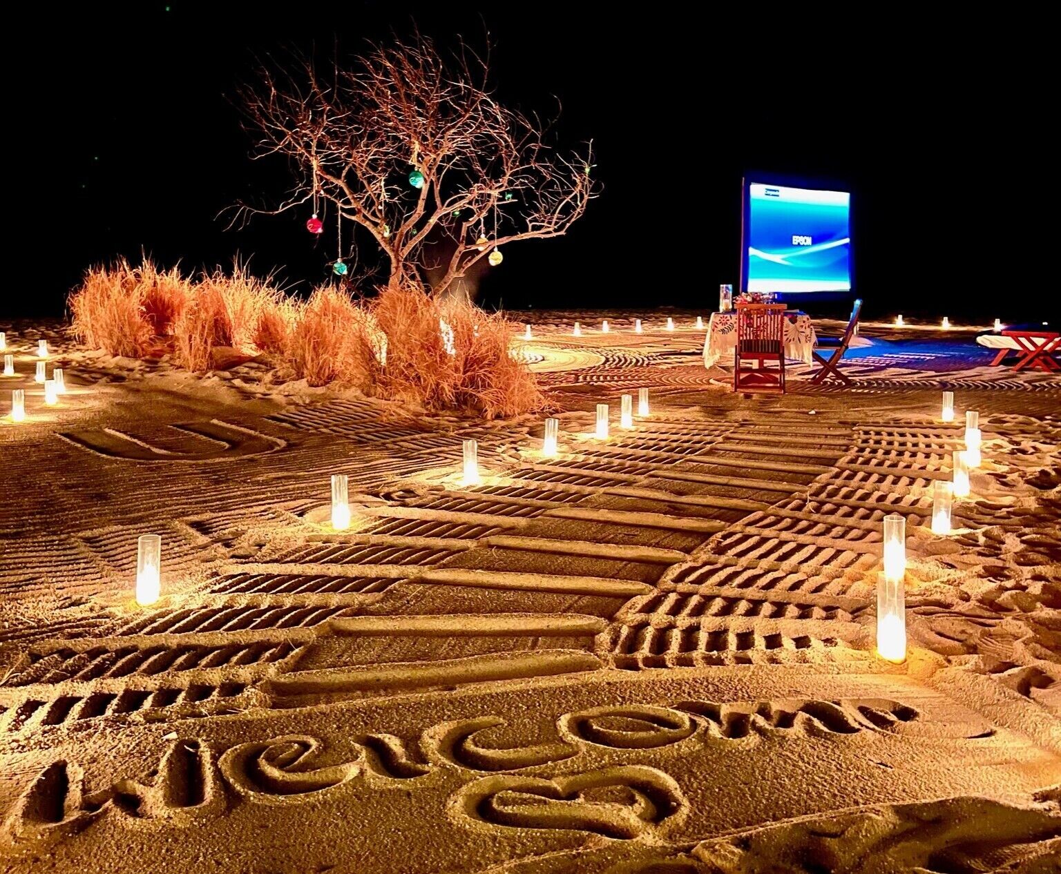 outdoor banquet area