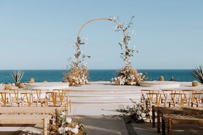 Outdoor wedding area