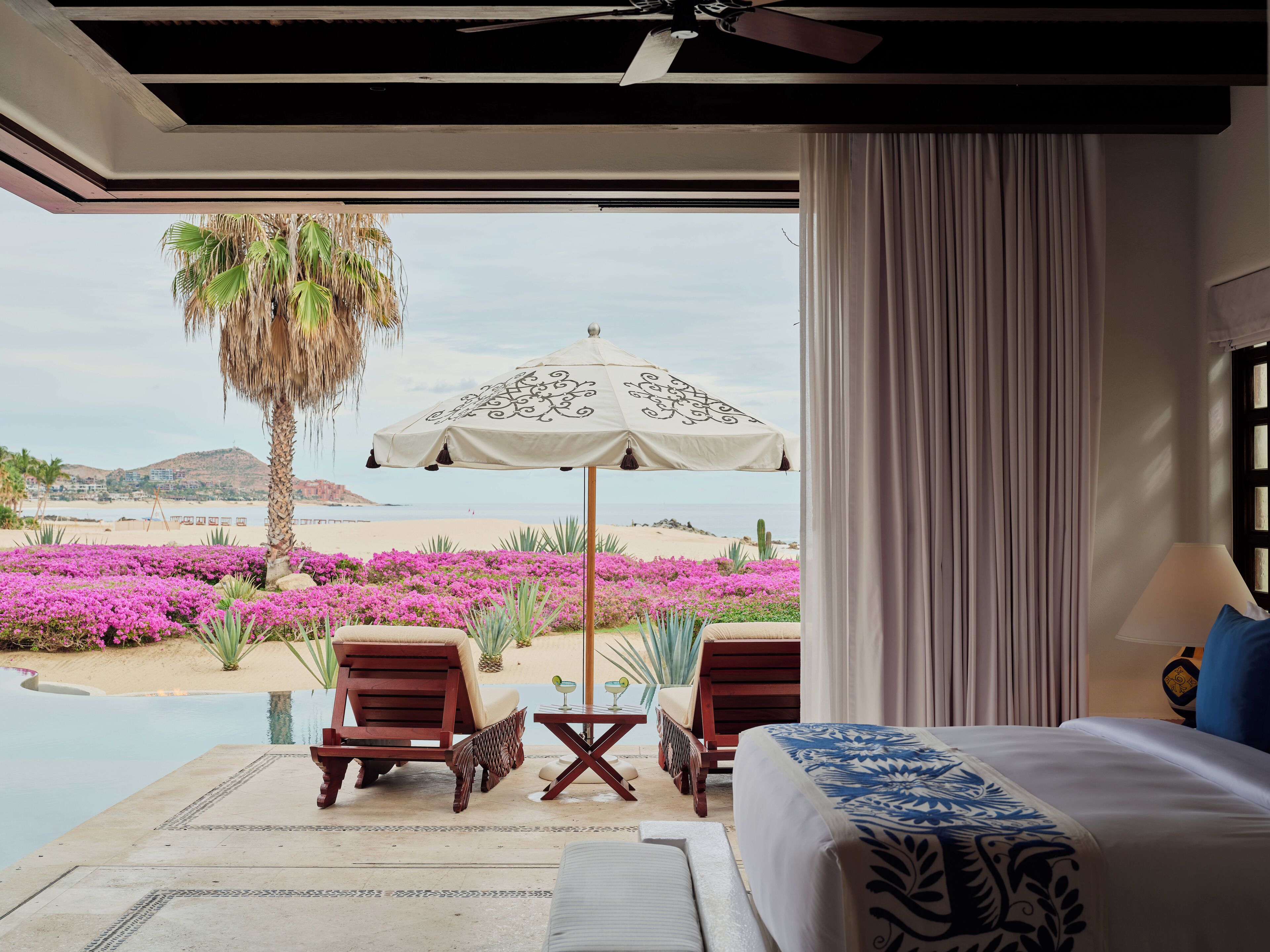 Vista a la playa o el mar