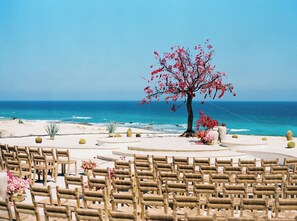 Outdoor wedding area