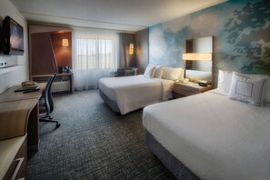 Pillowtop beds, desk, laptop workspace, blackout drapes - Courtyard By Marriott Dallas DFW Airport North/Irving (Irving)