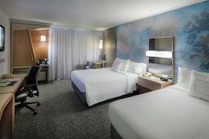 Room, 2 Double Beds | Pillowtop beds, desk, laptop workspace, blackout drapes