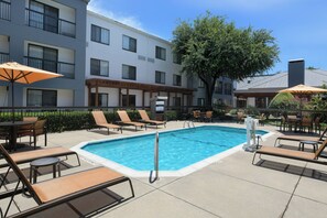 Outdoor pool, open 6:00 AM to 11:00 PM, pool umbrellas, pool loungers