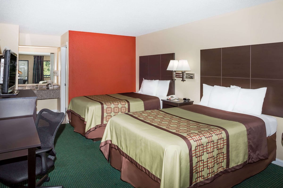 Room, 2 Queen Beds, Non Smoking | In-room safe, desk, rollaway beds, free WiFi