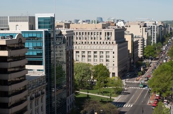 View from property looking out at Hamilton Hotel Washington DC