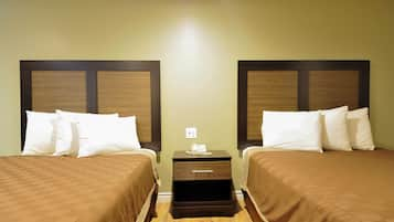 Quadruple Room, 2 Queen Beds, Accessible | In-room safe, desk, laptop workspace, blackout curtains