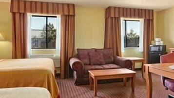 In-room safe, desk, iron/ironing board, free cribs/infant beds