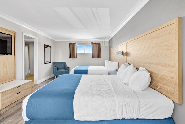 Standard Room, 2 Queen Beds | Desk, iron/ironing board, free WiFi, bed sheets
