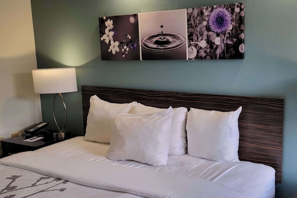 Standardzimmer, 1 King-Bett, Nichtraucher | Schreibtisch, Bügeleisen/Bügelbrett, kostenloses WLAN, Bettwäsche