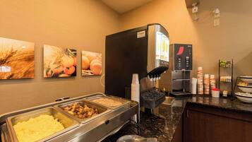 Free daily buffet breakfast