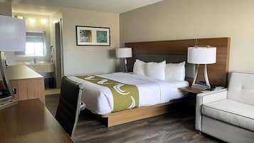Suite, 1 King Bed, Non Smoking, Refrigerator & Microwave (with Sofabed) | Desk, laptop workspace, iron/ironing board, free cots/infant beds