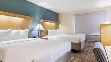 Standard Room, 2 Queen Beds | Desk, iron/ironing board, free WiFi, bed sheets