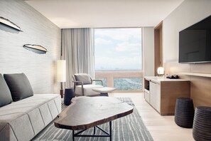 Executive Suite, 1 King Bed, Executive Level | Living area | 49-inch Smart TV with cable channels, TV, Netflix