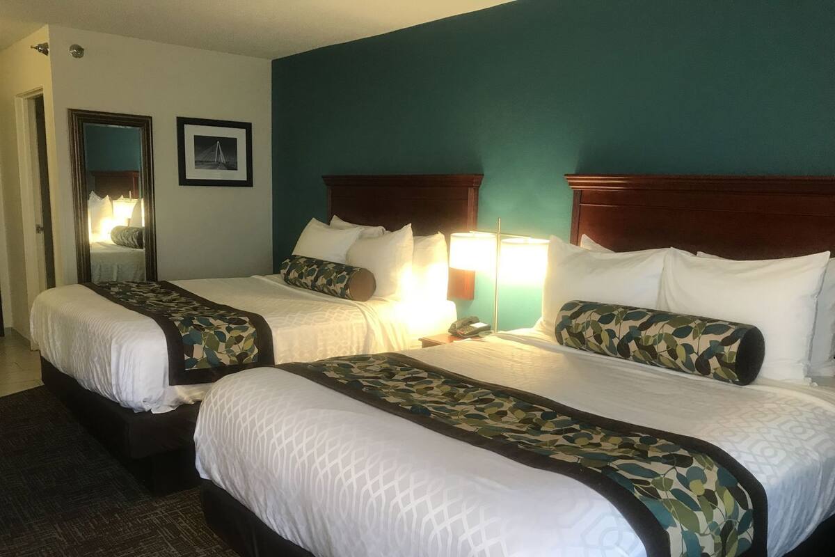 In-room safe, desk, laptop workspace, blackout drapes