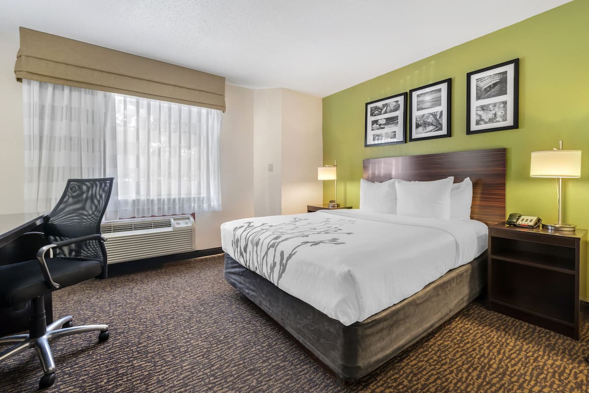 1 bedroom, premium bedding, desk, iron/ironing board