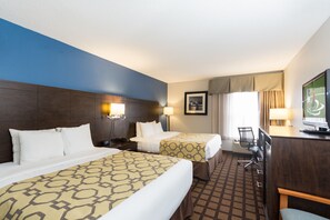 Standard Room, 2 Queen Beds | Desk, blackout drapes, iron/ironing board, free WiFi