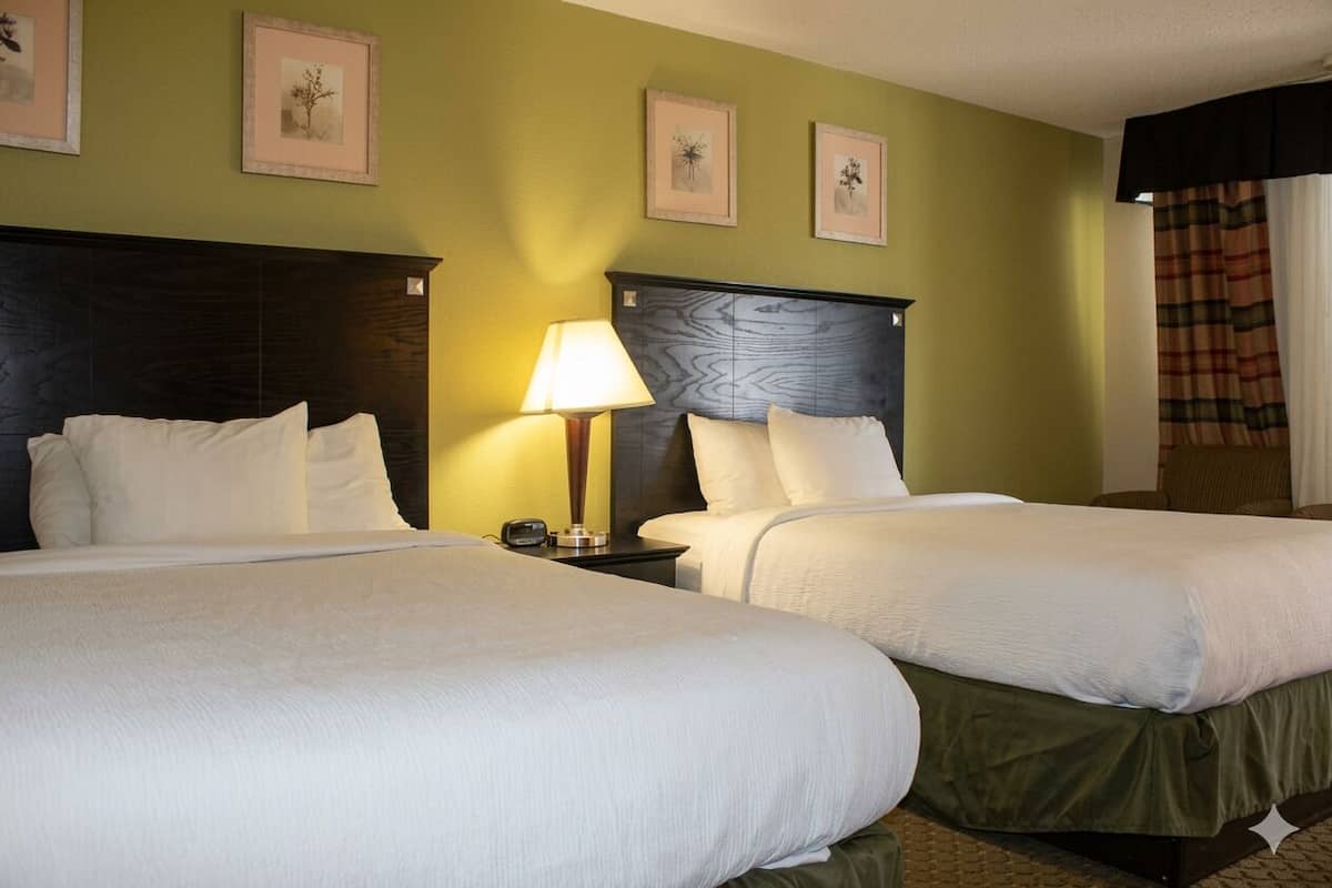 Escritorio, tabla de planchar con plancha, camas extra y wifi gratis