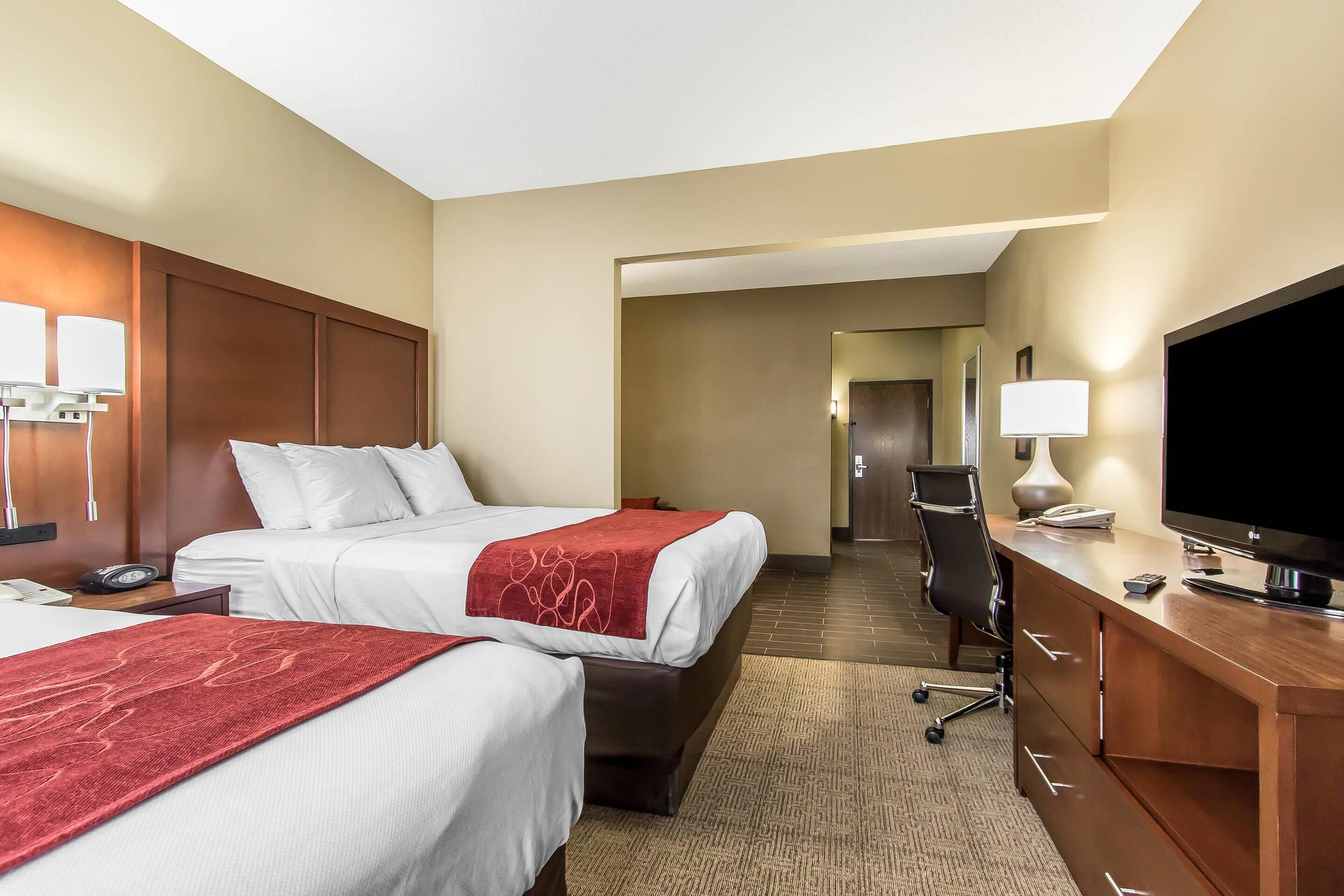 Suite, 2 Queen Beds, Non Smoking | In-room safe, desk, iron/ironing board, rollaway beds