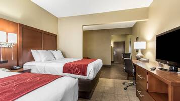 Suite, 2 Queen Beds, Non Smoking | In-room safe, desk, iron/ironing board, rollaway beds