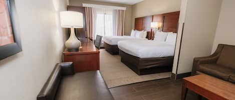 Suite, 2 Queen Beds, Non Smoking | In-room safe, desk, iron/ironing board, rollaway beds