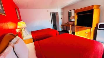 2 Queen Beds Non-Smoking | Desk, free WiFi, alarm clocks, bed sheets