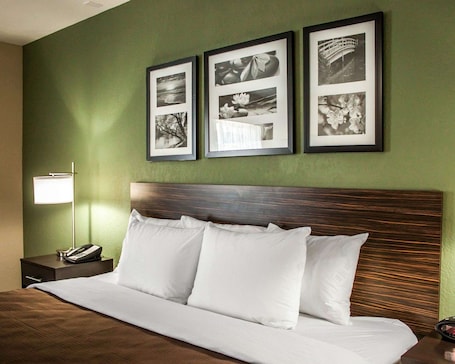 办公桌、遮光窗帘、熨斗/熨衣板、免费 WiFi. 南帕睡眠酒店,近爱达荷中心