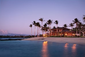 On the beach, beach massages, snorkeling, rowing