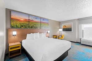 Desk, blackout drapes, iron/ironing board, free WiFi