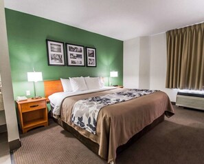 Chambre Standard, 1 très grand lit | Bureau, fer et planche à repasser, Wi-Fi gratuit, draps fournis