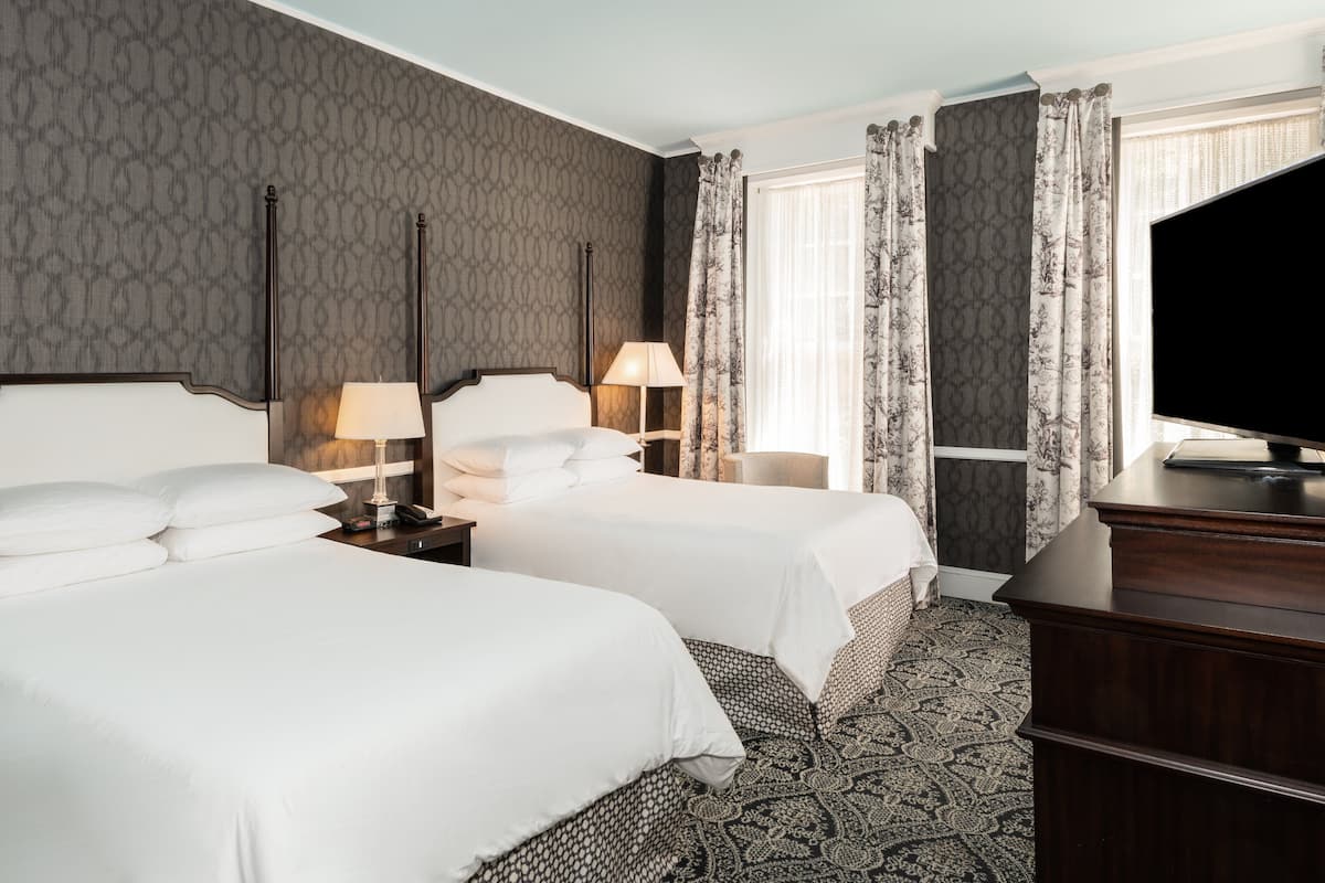 Premium bedding, down comforters, individually decorated