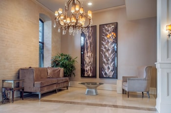 Hotel entrance and lobby at The Riverfront Hotel New Orleans