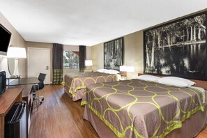 Desk, blackout drapes, iron/ironing board, free WiFi