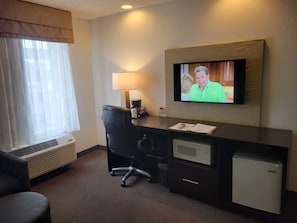 Desk, blackout curtains, iron/ironing board, free cots/infant beds