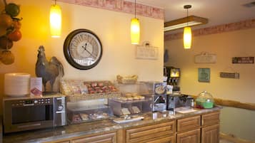 Free daily self-serve breakfast