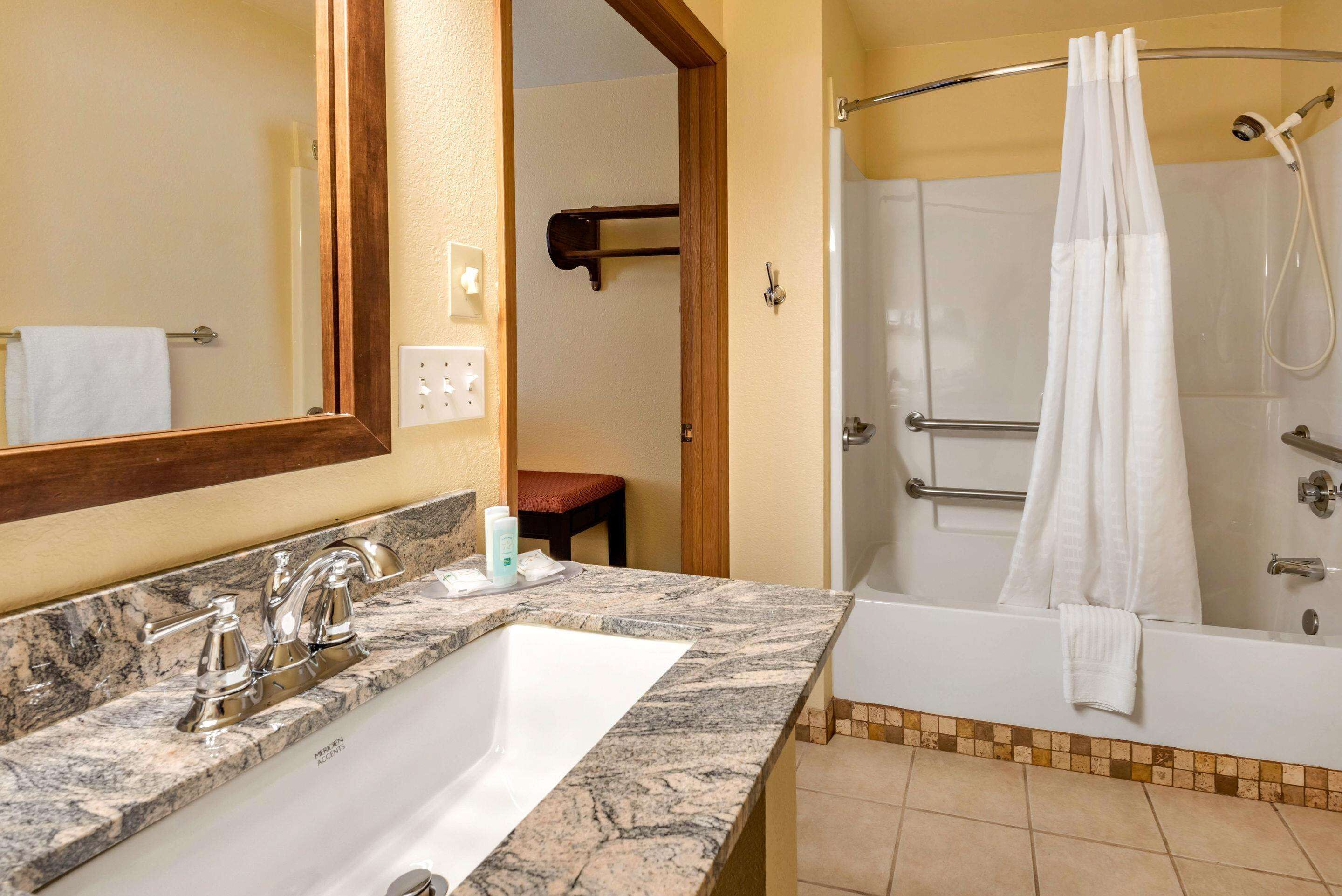 room, 1 king bed, accessible, non smoking | bathroom | combined shower/bathtub, spring water bathtub, hydromassage showerhead