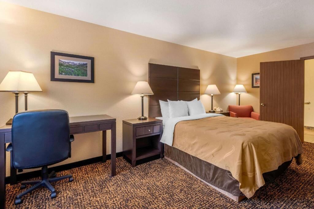 Premium bedding, pillow-top beds, desk, blackout curtains