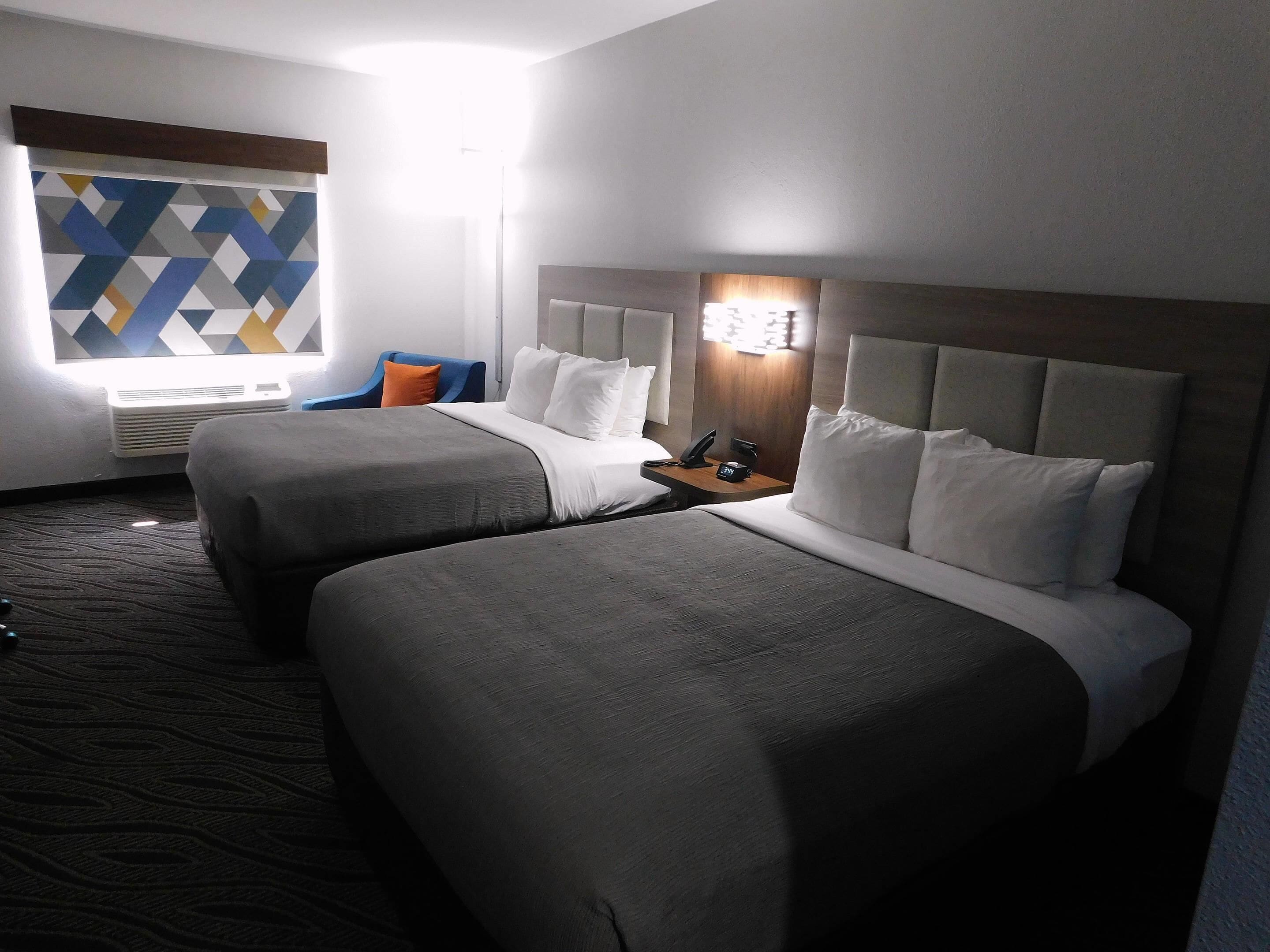 standard room, 2 queen beds | desk, iron/ironing board, free wifi, bed sheets