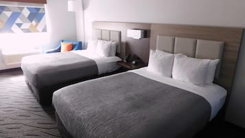 Standard Room, 2 Queen Beds | Desk, iron/ironing board, free WiFi, bed sheets