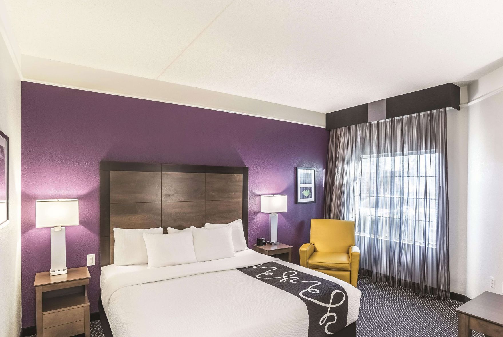 Premium bedding, pillow-top beds, desk, blackout curtains