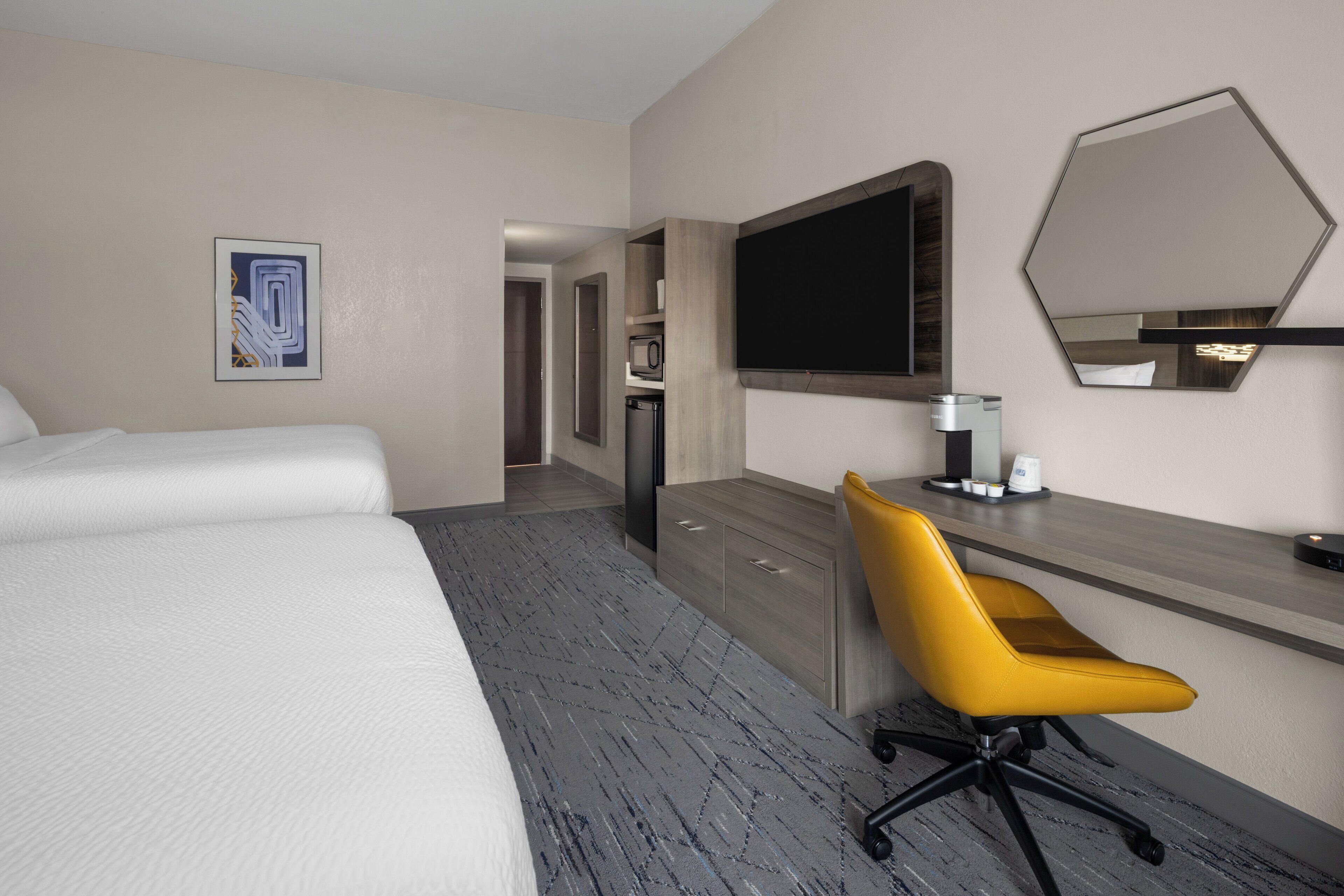 Standard Room, 2 Queen Beds | Premium bedding, in-room safe, desk, blackout drapes