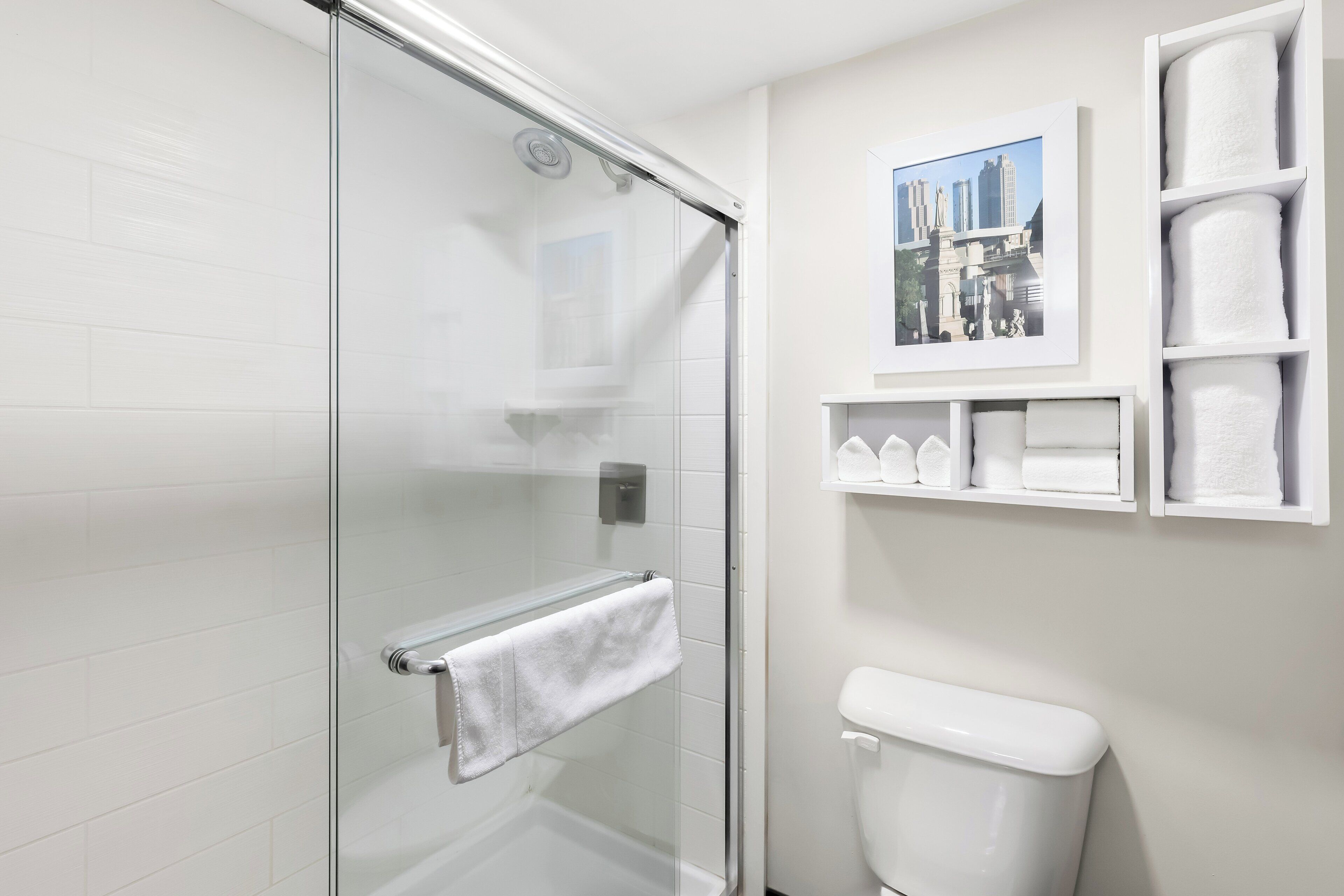 free toiletries, hair dryer, towels