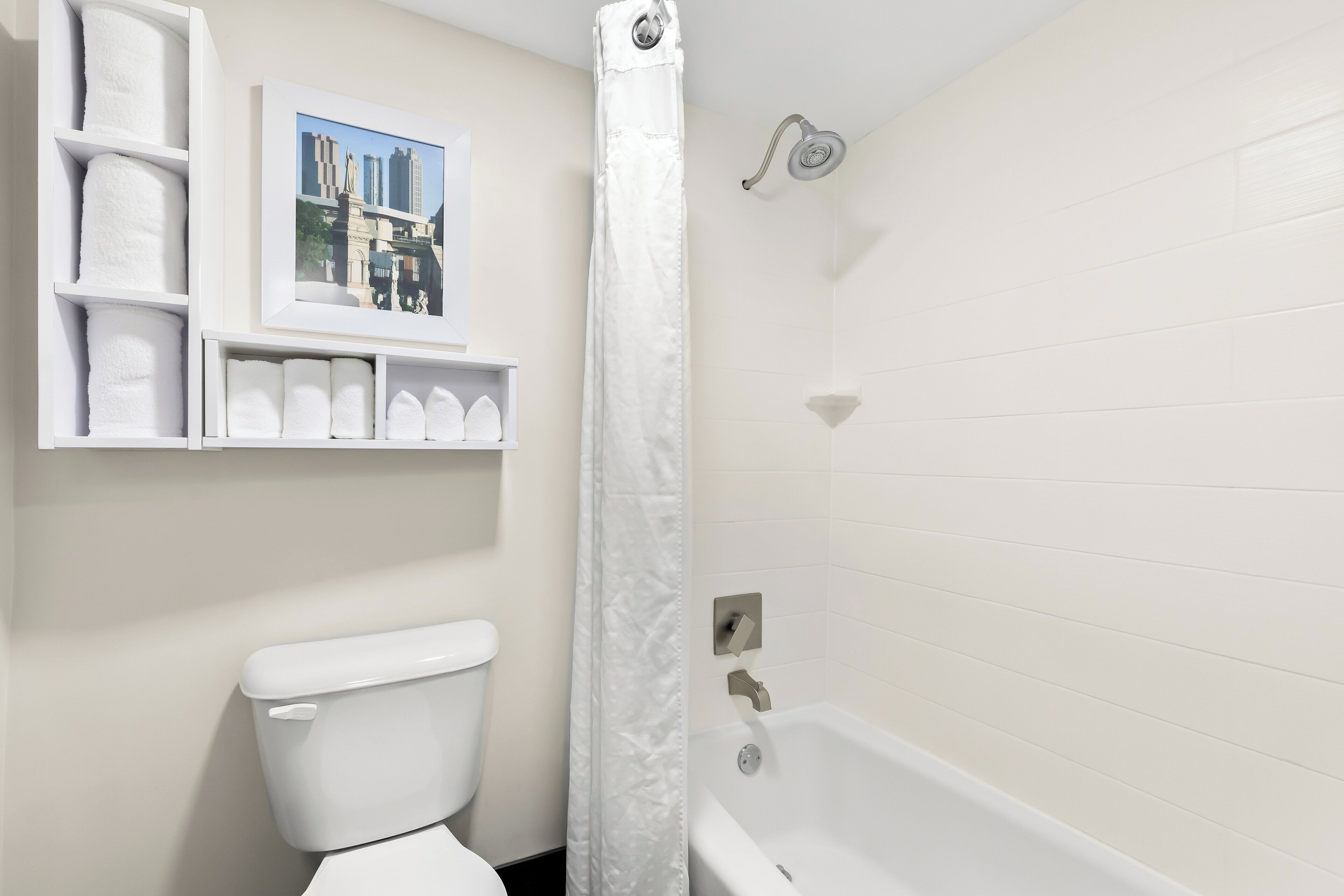 free toiletries, hair dryer, towels