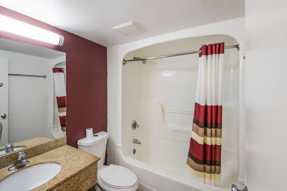 free toiletries, hair dryer, towels