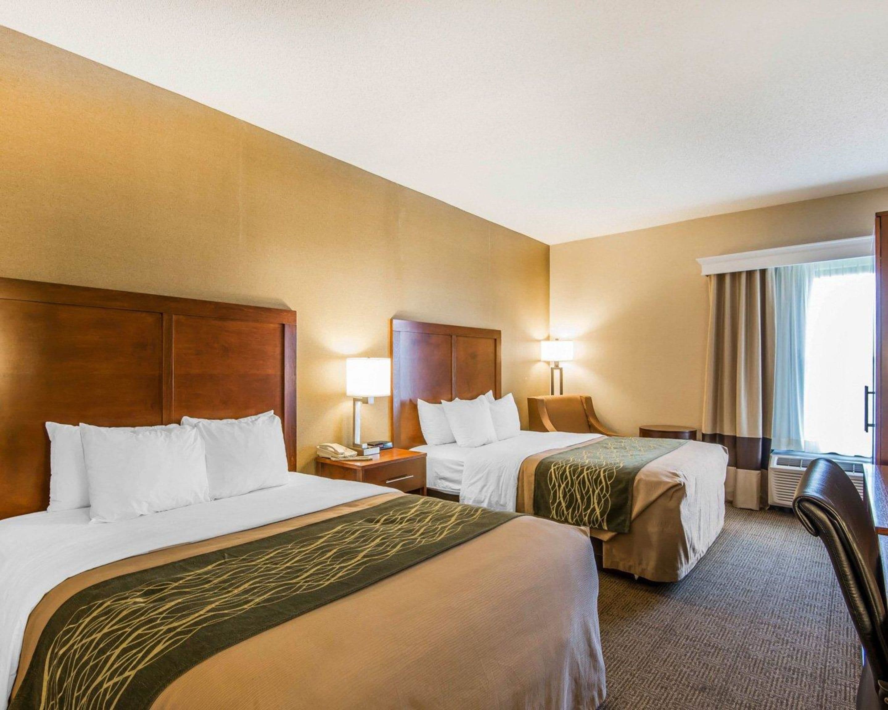 standard room, 2 queen beds, non smoking | in-room safe, desk, blackout curtains, iron/ironing board